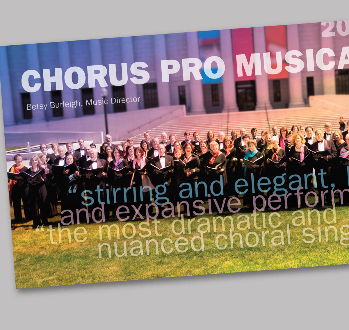 Chorus pro Musica season brochure Axie Breen Graphic Design