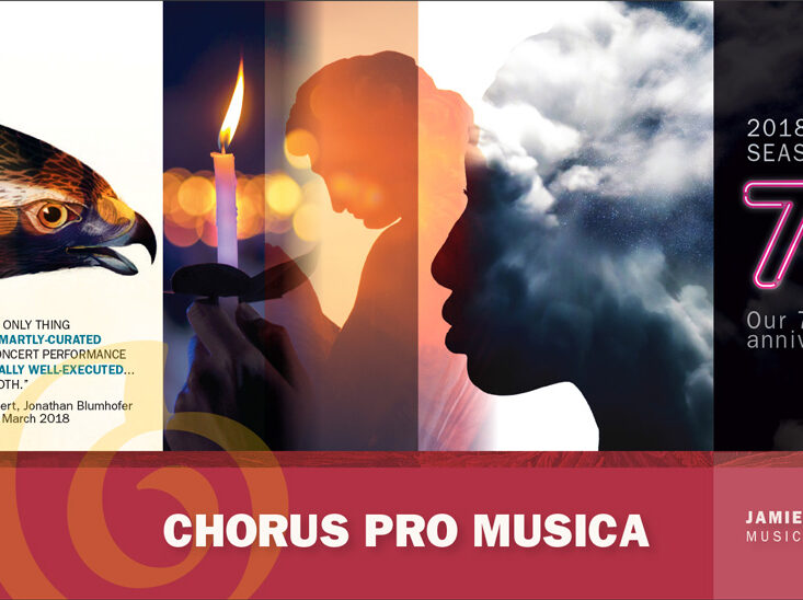 Graphic design, season brochure design, Chorus pro Musica, arts marketing, Boston